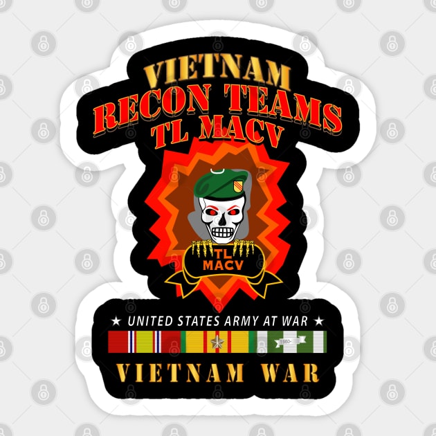 Recon Teams - TL MACV  - Vietnam War w VN SVC Sticker by twix123844